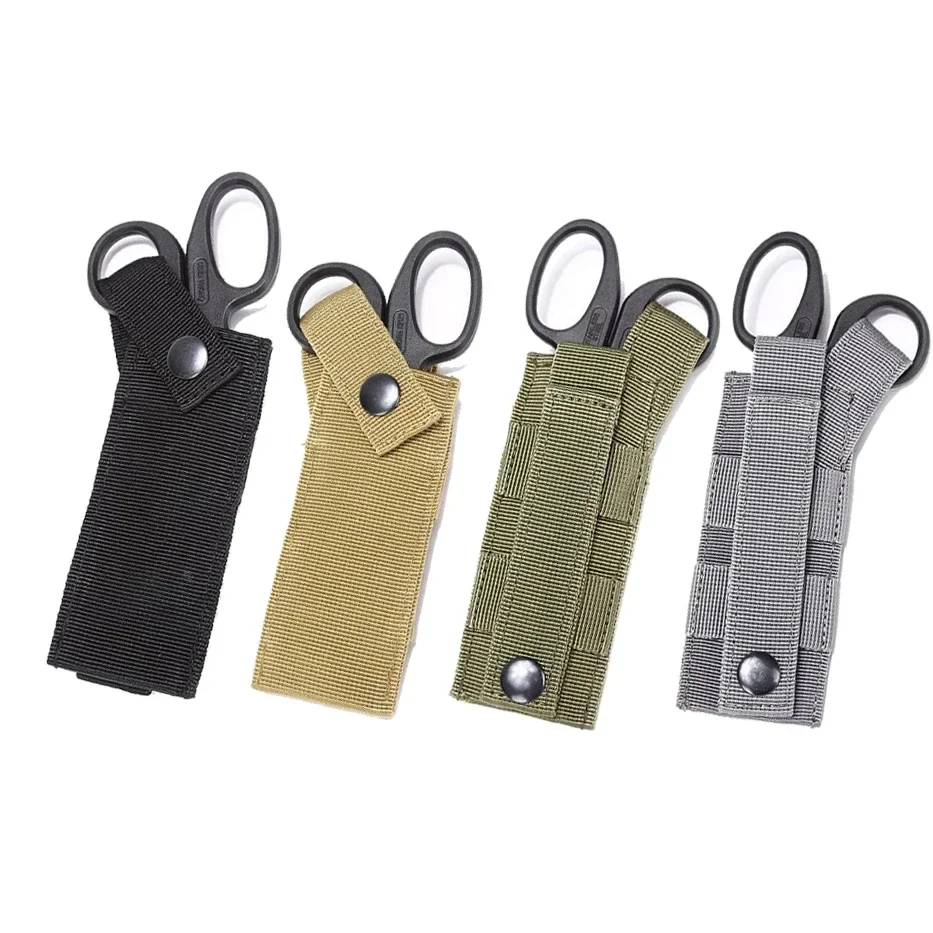 Edc Carry Knife - Tactical Molle Medical Scissors Pouch Flashlight
