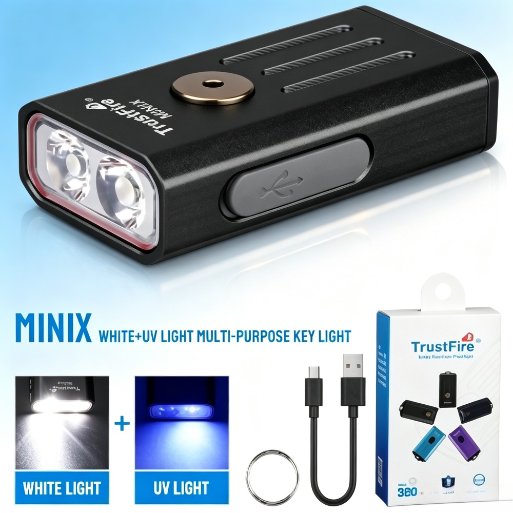 Edc Daily Carry - Mini EDC Keychain Flashlight 320LM 365nm