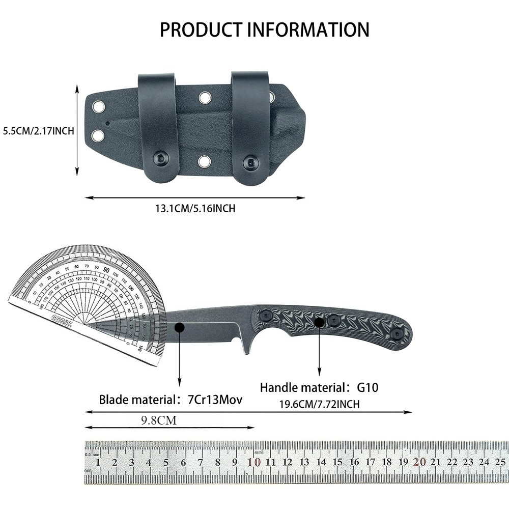 Full Tang Fixed Blade Knives 7 - Edc Every Day Carry おもちゃ 评论和价格