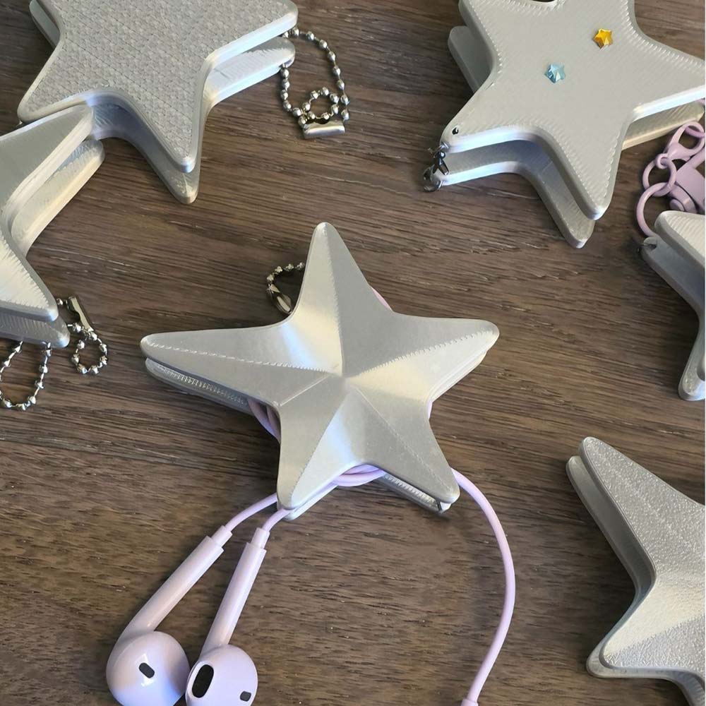 3D Star Cable Winder, Y2K Cute - Cable Winder Keychain 评论和价格