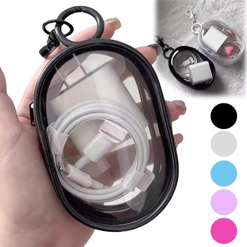 Multifunctional Clear Data Cab - Cable Winder Keychain 评论和价格