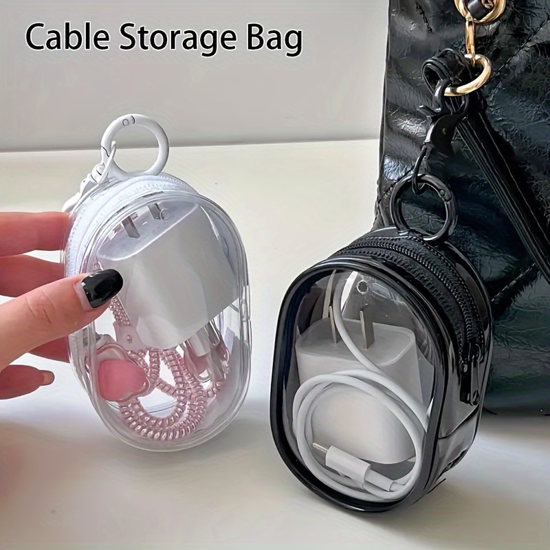Multifunctional Clear Data Cab - Cable Winder Keychain 评论和价格