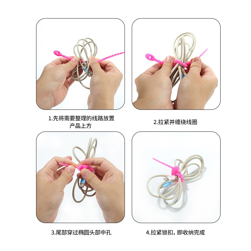 random color5pcs Multifunction - Cable Winder Keychain 评论和价格