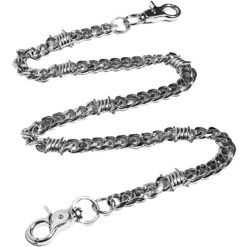 Biker Wallet Chain for Men Boy - Wallet Slim Titanium 评论和价格